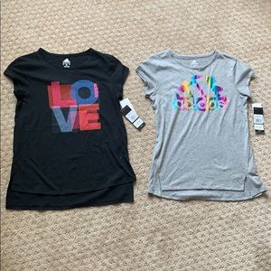 🖤❤️BNWT Two Adidas Girls XL Short Sleeve Tees